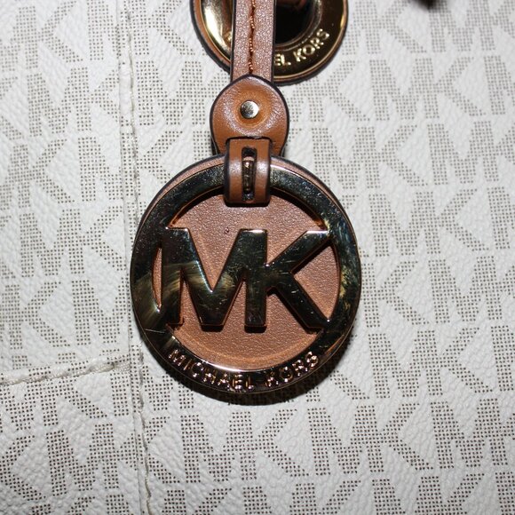 Michael Kors Leather Jet Set Logo Tote Bag - Picture 2 of 5